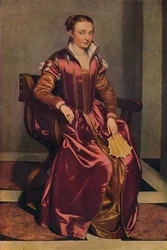 Retrato de una dama La Dama en Rosso, c. 1556