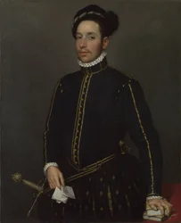 Retrato de un Caballero Zurdo con Dos Quartos y una Carta (