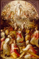 Cristo en gloria con Santa Inés y Santa Elena