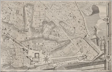 Nuevo mapa de Roma sacado a la luz por Giambattista Nolli en el año MDCCXLVII, conocido como La Pianta Grande di Roma