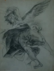 Un ángel volador recto, 1723-1727