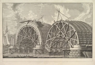 Vista de parte del Puente previsto en Blackfriars, Londres