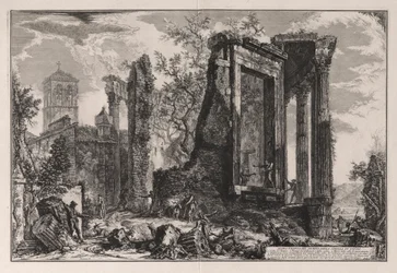Otra vista del Templo de la Sibila en Tivoli, de Vedute di Roma (Vistas de Roma)
