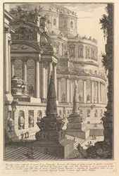 Mausoleo antiguo erigido para las cenizas de un emperador romano