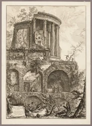 Otra Vista del Templo de la Sibila en Tívoli, de Vistas de Roma