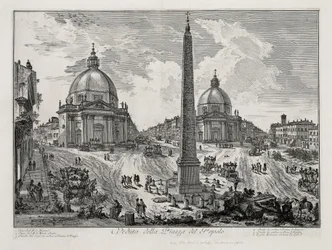 Vista de la Piazza del Popolo (de: Vedute di Roma)