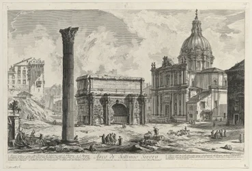 Vista del arco de Septimio Severo
