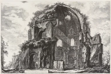 Vista del templo octogonal de Minerva Medica (ninfeo)