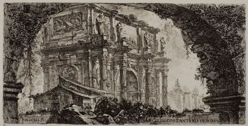 Arco de Constantino en Roma, lámina 9 de Algunas vistas de arcos triunfales y otros monumentos