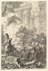 Portada, con estatua de Minerva