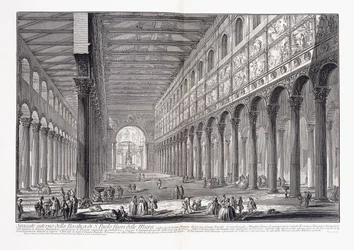 Interior de la basílica de San Pablo Extramuros