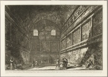 Vista interior del antiguo Templo de Baco, ahora la iglesia de S. Urbano, a dos millas de Roma, de Vistas de Roma