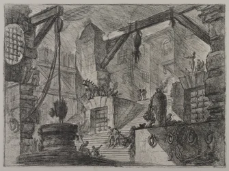 Invenzioni Capric di Carceri; Hind 13, Primer Estado de Tres, c.1749