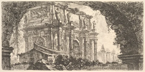 Lámina 9: Arco de Constantino en Roma, de «Antichità Romane de