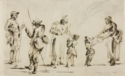 Hoja de bocetos: seis figuras