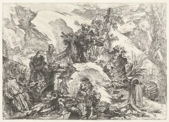 esqueletos y esculturas Capricci decorativi (título anterior de la serie) Grotteschi (título de la serie)