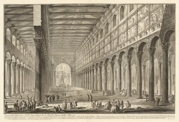 Sección Interior de la Basílica de S. Paolo fuori delle Mura