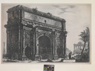 El arco de Septimio Severo (aguafuerte)