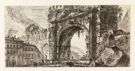 El Arco de Augusto en Rímini, de la serie Alcune vedute di Archi Trionfali, ed altri monumenti