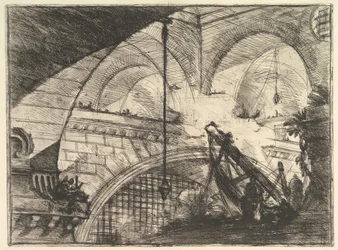 El arco con un adorno de concha, de Carceri d
