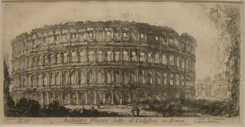 Anfiteatro Flavio" de "Vistas de Roma" de Piranesi, aguafuerte, Museo de Arte de Honolulú.