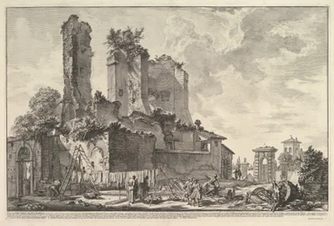 La fuente del Acqua Giulia (Vistas de los restos del castillo del Acqua Giulia)