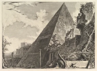 La Pirámide de Cayo Cestio, de Vedute di Roma, ca. 1756