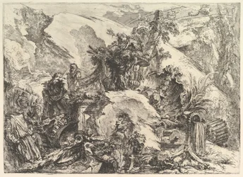Los esqueletos, de Grotteschi (Grotescos), ca. 1748