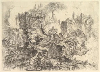 La tumba de Nerón, de los Grotteschi Grotesques, ca. 1748