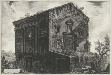 Tombe van Aspasia Annia Regilla te Roma Vista del Templo de Camene (título sobre objeto) Gezichten op Rome (título de la serie) Vistas de Roma diseñadas y grabadas por el arquitecto Giambattista Piranesi Ve (nez) iano (título de la serie)