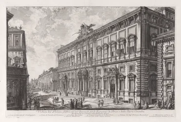 Vista del Palacio Construido sobre el Quirinal para la Secretaría de los Breves y del Sagrado Concilio), de Vedute di Roma