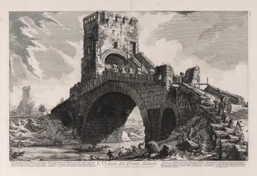 Veduta del Ponte Salario (Vista del Puente Salario), de Vedute di Roma (Vistas de Roma)