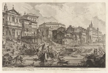 Veduta del Porto di Ripetta (Vista del Puerto de Ripetta), de Vedute di Roma (Vistas de Roma)