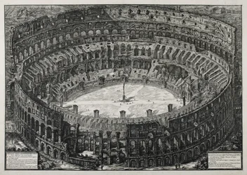 Veduta del Anfiteatro Flavio llamado el Coliseo