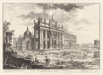 Vista de la Basílica de San Giovanni Laterano, de Vedute di Roma (Vistas de Roma)