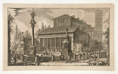 Vista de S. Lorenzo extramuros, de Vedute di Roma