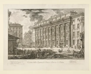 Vista de la Aduana en Piazza di Pietra, de Vedute di Roma
