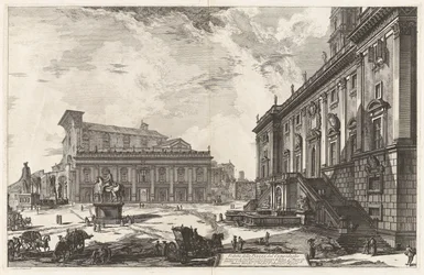 Vista de la Piazza del Campidoglio, de Vedute di Roma (Vistas de Roma)