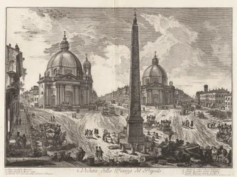 Vista de la Piazza del Popolo, de Vedute di Roma (Vistas de Roma)