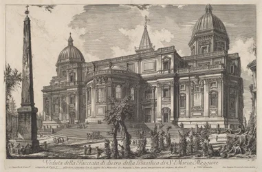 Vista de la fachada trasera de la basílica de Santa María la Mayor