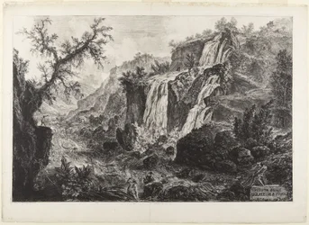Vista de las pequeñas cascadas de Tívoli
