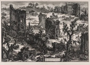 Veduta delle Terme di Tito (Vista de las Termas de Tito), de Vedute di Roma (Vistas de Roma)
