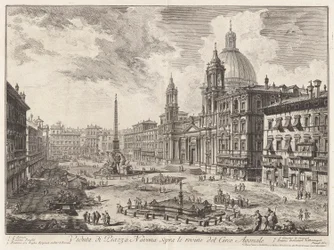 Vista de la Piazza Navona sobre las Ruinas del Circo de Domiciano, de Vedute di Roma (Vistas de Roma)
