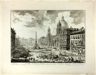 Vista de la Piazza Navona sobre las ruinas del Circo de Domiciano, de Vistas de Roma