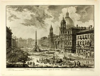 Vista de la Piazza Navona sobre las ruinas del Circo de Domiciano, de Vistas de Roma