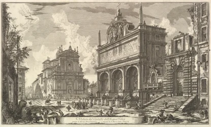 Vista del manantial de la Acqua Felice..., de Vedute di Roma (Vistas de Roma)