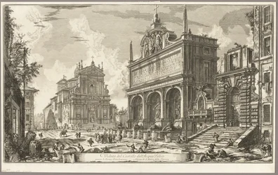 Vista de la fuente del Acqua Felice, de Vistas de Roma