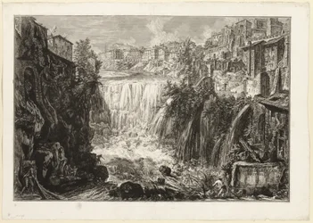 Vista de la Gran Cascada en Tívoli, de Vistas de Roma