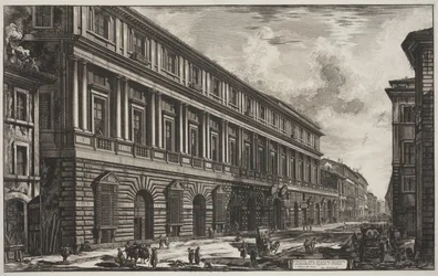 Vista del Palazzo Stopani diseñado por Rafael de Urbino (1483-1520), c.1760-78