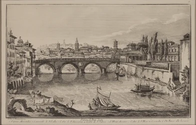 Vista del Puente Sisto, c.1778-92 (aguafuerte)